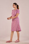 Sweet Moon Knit Cotton Mid Length Nightdress - Baker Miller Pink — thumbnail 4